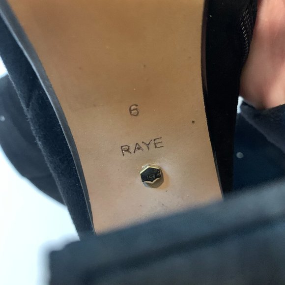 REVOLVE Raye Black Suede Crystal Embellished Booties 6 - Picture 9 of 10